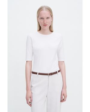 Filippa K Cotton Stretch Elbow Sleeve - White