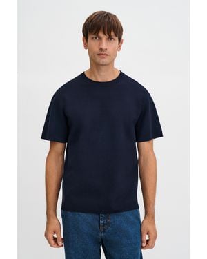 Filippa K Milano Knit T-Shirt - Blue