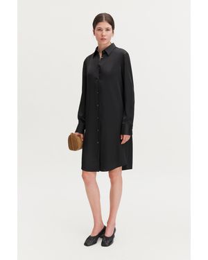 Filippa K Satin Shirt Dress - Black