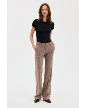 Filippa K Bootcut Check Trousers - Brown