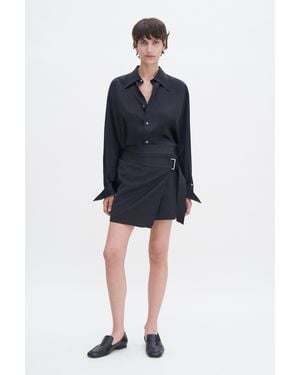 Filippa K Belted Wool Wrap Skirt - Blue