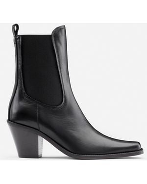 Filippa K Cowboy Ankle Leather Boots - Black