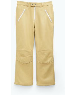 Filippa K Kick Flare Leather Trousers - Yellow