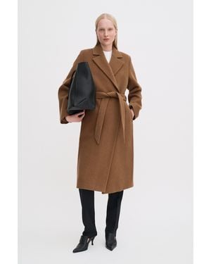 Filippa K Charlotte Wool Belted Coat - Brown