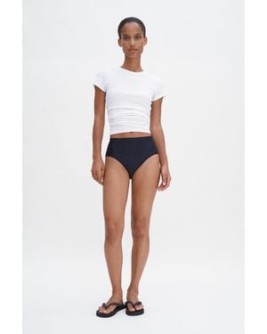 Filippa K Shimmer High Waist Bikini Bott - White
