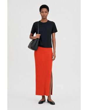 Filippa K Rib Knit Skirt - Red