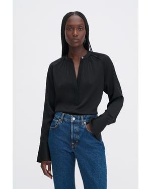 Filippa K Gathered Raglan Blouse - Blue