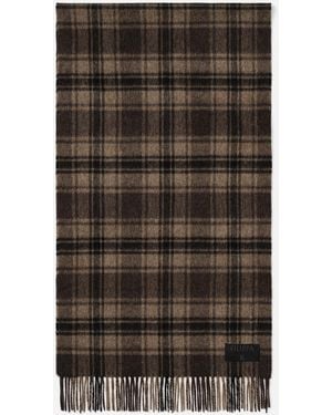Filippa K Merino Check Scarf - Black