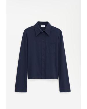 Filippa K Cotton Jersey Shirt - Blue