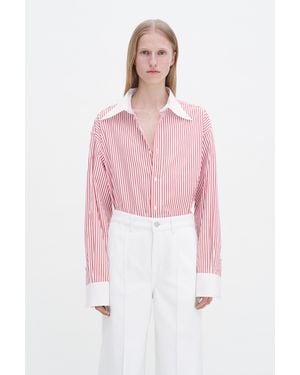 Filippa K Striped Cotton Shirt - Pink