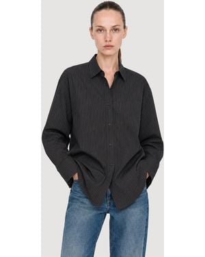 Filippa K Cotton Stripe Shirt - Black