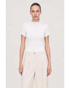 Filippa K Mock Neck Top - White