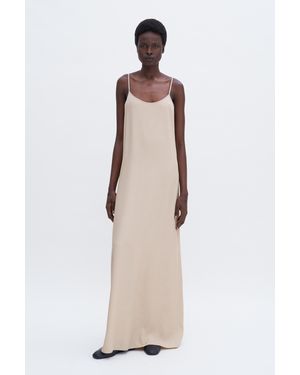 Filippa K Draped Twill Strap Dress - White