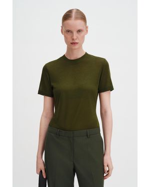 Filippa K Lyocell Cashmere Tee - Green