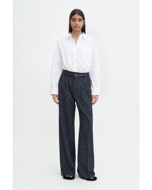 Filippa K Darcey Pinstripe Trousers - Blue