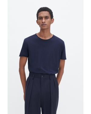 Filippa K Roll Neck Tee - Blue