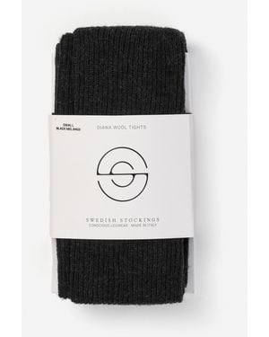 Filippa K Diana Rib Wool Tights - Black