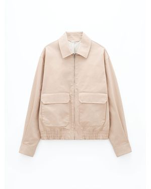 Filippa K Cotton Zip Jacket - Natural