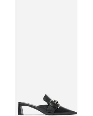 Filippa K Buckle Kitten Mule - White