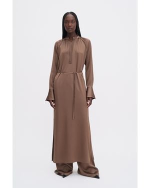 Filippa K Gathered Raglan Dress - Brown