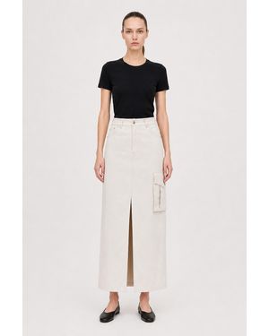 Filippa K Long Cargo Skirt - White