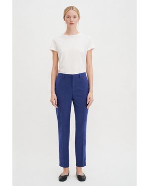Filippa K Emma Cropped Cool Wool Trousers - Blue
