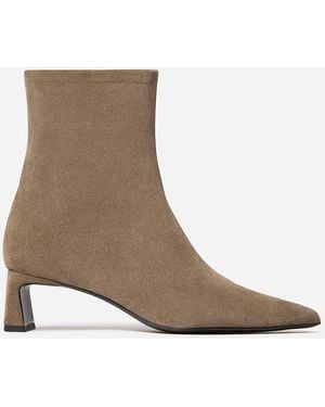 Filippa K Suede Kitten Heel Booties - White