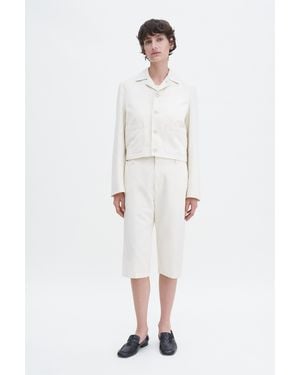 Filippa K Straight Cotton Linen Shorts - White