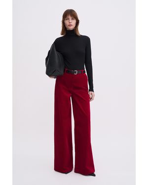 Filippa K Rib Turtleneck Top - Red