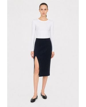 Filippa K Asymmetric Braid Skirt - Blue