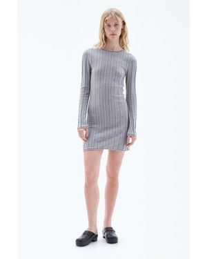 Filippa K Longsleeve Cotton Dress - Gray