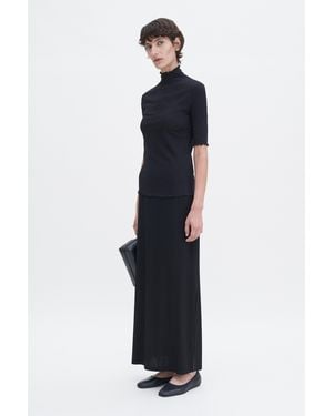 Filippa K Shiny Rib Maxi Skirt - Blue