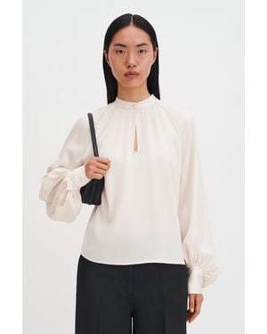 Filippa K Stand Collar Blouse - White