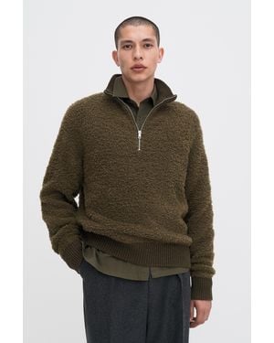 Filippa K Fluffy Half Zip Sweater - Green