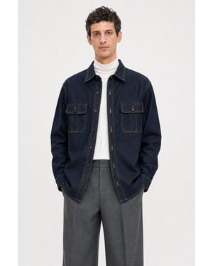 Filippa K Oversize Denim Shirt - Blue