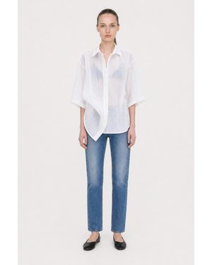 Filippa K Short Sleeve Crinkle Shirt - White