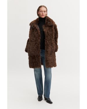 Filippa K Reversible Shearling Coat - Brown