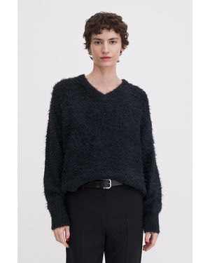 Filippa K Fluffy Silk V-Neck Jumper - Blue