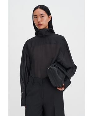 Filippa K Fold Collar Blouse - Blue
