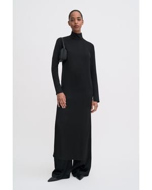 Filippa K Turtleneck Satin Dress - Black