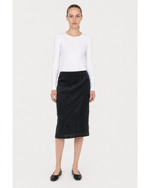 Filippa K Crinkled Pencil Skirt - Black