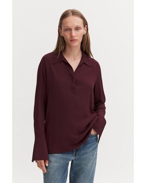 Filippa K Half Placket Blouse - Purple