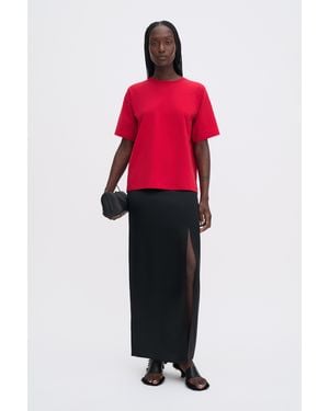 Filippa K Satin Slip Skirt - Red