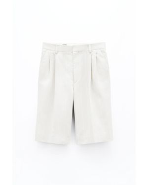 Filippa K Relaxed Pinstripe Shorts - White