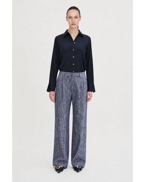 Filippa K Darcey Textured Trousers - Blue