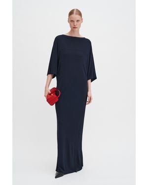 Filippa K Crepe Jersey Batwing Dress - Blue