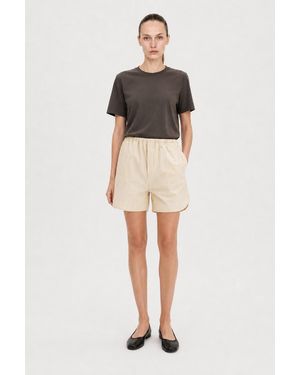 Filippa K Striped Drawstring Shorts - Natural