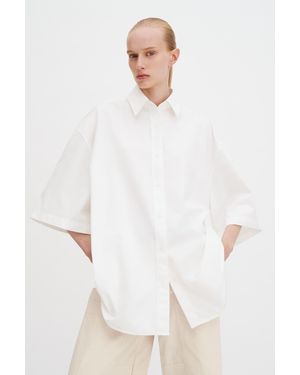 Filippa K Oversized Short Sleeve Shirt - White