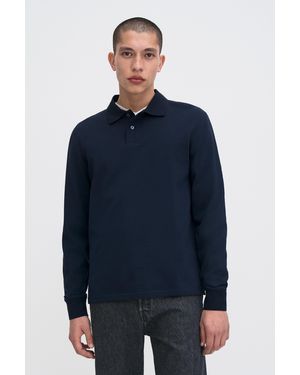 Filippa K Cotton Piqué Polo Shirt - Blue