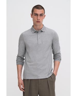 Filippa K Luke Stretch Polo Shirt - Grey